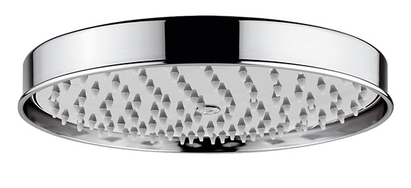 MINIMALIST ROUND SHOWER HEAD INCLUDING INSPECTABLE WATER DESCALER FILTER - DIAMETER 200 MM., CONNECTION 1/2 
