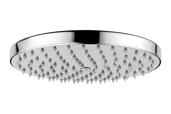 POMMEAU DE DOUCHE ROND, DESIGN MINIMAL, ANTI-CALCAIRE, AVEC FILTRE DÉTARTRANT AMOVIBLE ET ÉCONOMISEUR D'EAU - DIAMÈTRE 140 MM, CONNEXION 1/2 