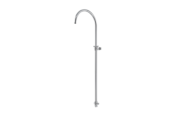 SHOWER COLUMN, ARC SHAPE, BRASS MADE, ADJUSTABLE IN HEIGHT FROM 740 MM TO 1030 MM, COMPLETE WITH SHOWER DIVERTER