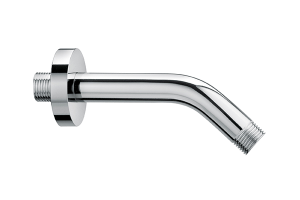 CHROME-PLATED BRASS SHOWER HEAD ARM WITH ADJUSTABLE ROSACE , COMPACT