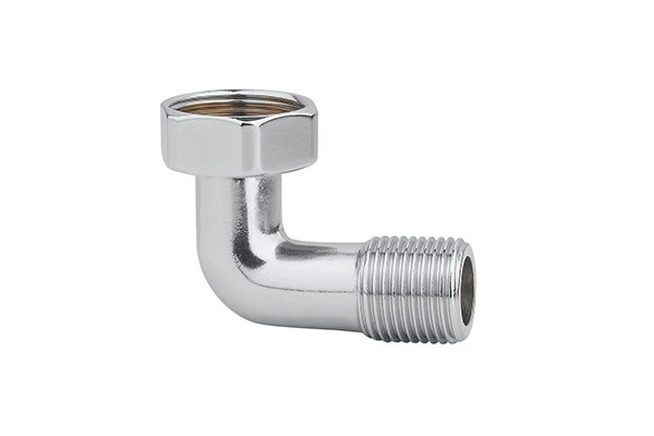 CHROME-PLATED BRASS ELBOW PIPE FOR WATER HEATER