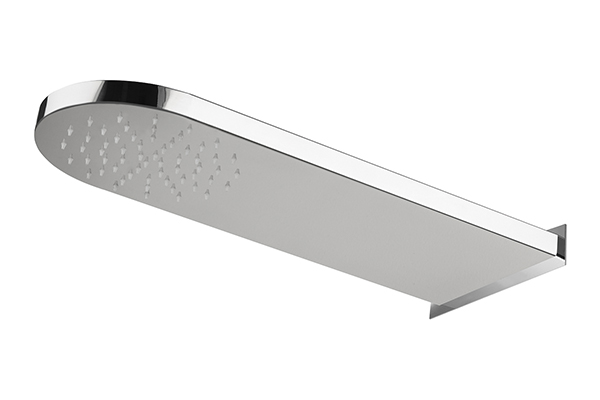 WALL-MOUNTED SHOWER HEAD, RAINFALL SHOWER, IN STAINLESS STEEL, ANTI-LIMESCALE AND WATER SAVING DEVICES