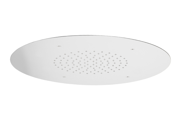 ROUND RECESSED SHOWER HEAD , IN STAINLESS STEEL,  WITH RAINFALL SHOWER,  ANTI-LIMESCALE AND WATER SAVING DEVICE