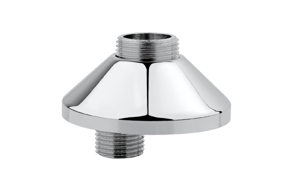 CHROME-PLATED BRASS ROSETTE WITH ECCENTRIC SHANK FOR BATHROOM TAPS