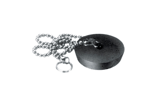 RUBBER CAP FOR DRAIN WITH CHAIN AND RING