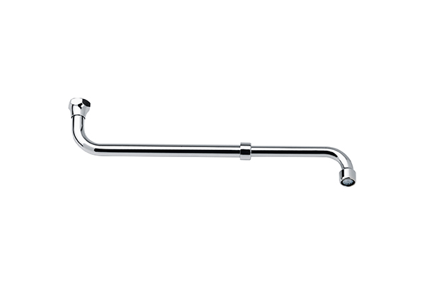 CHROME-PLATED BRASS TELESCOPING TUBE FOR SINK TAPS,  ADJUSTABLE, WITH 